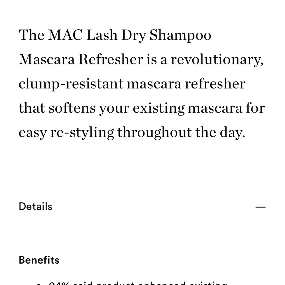 MAC lash dry shampoo mascara